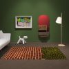 "Secret Garden" Handmade Rug, Brown, Green, Floral, Modern | Area Rug in Rugs by Sergio Mannino Studio. Item composed of wool in modern style