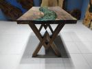 Custom Order Natural Walnut Green Epoxy Dining Table | Tables by LuxuryEpoxyFurniture. Item made of wood & synthetic