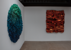 Staffa green blue | Wall Sculpture in Wall Hangings by John Breed. Item composed of wood and synthetic