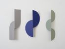 Two Fold Wall Hanging in Cobalt | Wall Sculpture in Wall Hangings by Circle & Line. Item made of brass