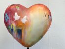 Heart sculpture  for a new senior center | Sculptures by Bea Schubert | Petrihaus Hofgeismar in Hofgeismar. Item made of synthetic