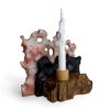 Pink Dream Candle Holder — Reclaimed Marble & Wood | Decorative Objects by Gabor Gobi. Item composed of wood & marble