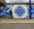 Valleyview Mandala Mural for Uptown Mural Festival | Street Murals by Urbanheart | Valley View Chiropractic & Massage in Kelowna. Item composed of synthetic
