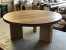 White Oak Round Coffee Table | Tables by Black Rose WoodCraft. Item composed of oak wood compatible with minimalism and modern style