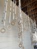 Hanging Wood Dowel and Ring Installation | Ornament in Decorative Objects by Emily Barton Design. Item composed of wood & steel