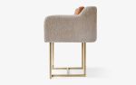 Papillonne Dining Chair | Chairs by LAGU. Item made of fabric with brass