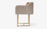 Papillonne Table | Dining Table in Tables by LAGU. Item composed of fabric & brass