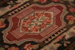 Vintage Bessarabian Kilim rug in Red, Brown, Green Floral | Area Rug in Rugs by Rug and Kilim