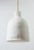 Porcelain Pendant Large with closed or opened bottom | Pendants by Bergontwerp. Item composed of fabric and ceramic