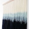 Textured Blue Artwork | Mixed Media by CER Dye Design. Item composed of wool in boho or coastal style