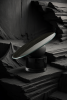 Astra Table mirror - Charcoal edition | Decorative Objects by Clémence Birot. Item made of glass works with minimalism & contemporary style
