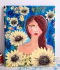 Diana | Oil And Acrylic Painting in Paintings by Elena Parau. Item composed of canvas in contemporary or country & farmhouse style