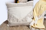 Isabella Boho Artisanal Weave Handloom Cushion Cover | Pillows by Humanity Centred Designs. Item made of cotton compatible with boho and minimalism style