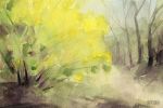 "Forsythia Central Park" giclée canvas print | Paintings by Beverly Brown