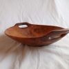 Indigenous Medium Oval Wood Bowl with handles | Serving Bowl in Serveware by TerraKlay. Item made of wood works with contemporary & rustic style