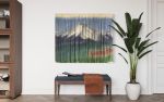 PIKES PEAK Rocky Mountain Dyed Tapestry | Macrame Wall Hanging in Wall Hangings by Wallflowers Hanging Art. Item made of oak wood & fiber compatible with country & farmhouse and eclectic & maximalism style