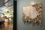 Mixed Media Fiber Abstract Painting | Mixed Media by Calla Michaelides Lokku | HALCYON, a hotel in Cherry Creek in Denver. Item composed of cotton and fiber in contemporary or eclectic & maximalism style