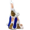 Disapproving Bunny-Dottie | Sculptures by Fuzz E. Grant. Item made of stoneware with synthetic
