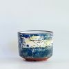 Handmade and Hand-Painted Blue, White and Yellow Tea Cups | Drinkware by cursive m ceramics. Item composed of stoneware