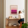 Pink, Magenta and Raspberry Stripe Abstract Art Print | Prints by Emily Keating Snyder. Item composed of paper compatible with minimalism and contemporary style