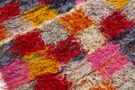 Vintage Midcentury Tulu Red and White Wool Rug 12559 | Area Rug in Rugs by Rug and Kilim