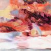 Square Canvas Abstract Landscape Oil and Acrylic | Oil And Acrylic Painting in Paintings by Simona Gocan. Item composed of canvas in contemporary style