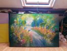 Nature Weaves a Spell - a very large river landscape | Oil And Acrylic Painting in Paintings by Gill Bustamante. Item composed of canvas in boho or contemporary style
