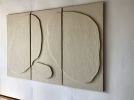 ‘Cocoon’ | Wall Sculpture in Wall Hangings by Greyya Jay. Item made of oak wood with cement works with minimalism & japandi style
