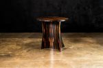 Bent Wood Macassar Ebony Round Cocktail Table, Andino | Tables by Costantini Design. Item made of oak wood