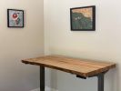 Live Edge Elm Desk with Copper Inlay | Tables by Natural Wood Edge Creations by Rick Griggs. Item made of wood with copper