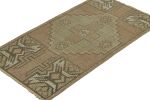 Vintage Turkish Rug in Pink with Blue & Green Geometric | Area Rug in Rugs by Rug and Kilim