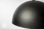 Hammered Flat Black Dome Pendant Light Fixture | Pendants by Dan Cordero