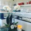 Modern contemporary orchids | Floral Arrangements by Fleurina Designs | Gabriel Santana salon spa in San Jose