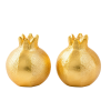 Pomegranate Salt & Pepper Shaker Set of 2 – Gold Finish | Cutlery in Utensils by Serein Wellness LLC. Item made of aluminum compatible with boho and art deco style