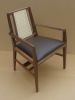 Walnut Dining Chair With Arms | Chairs by CraftsmansLife: Donald DiMauro Woodwork & Design. Item made of walnut with leather
