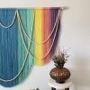 Rainbow Bohemian Fiber Art Wall Hanging | Macrame Wall Hanging in Wall Hangings by Mercy Designs Boho. Item made of fiber compatible with boho and contemporary style