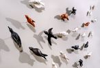 Flock in flight pattern | Wall Sculpture in Wall Hangings by Susan Hostetler Studio. Item composed of ceramic