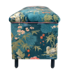 Birds and Blossom ottoman or window seat | Benches & Ottomans by Sadie Dorchester. Item made of fabric