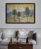 Twenty-Four in the Trees 42"x32" - Mixed Media on Wood Panel | Oil And Acrylic Painting in Paintings by Carolyn Johnson Coastal Art. Item made of wood with synthetic