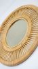 Handmade Round Rattan Mirror Boho Wall Decor | Decorative Objects by Amara. Item in boho or mid century modern style