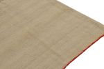 Vintage Plain Kilim in Beige-Brown Striations, Solid | Area Rug in Rugs by Rug and Kilim
