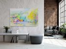 Breathe - original painting on canvas | Oil And Acrylic Painting in Paintings by Xiaoyang Galas. Item made of canvas works with contemporary & country & farmhouse style
