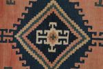 Vintage Persian Sofreh Kilim and Square Rug, with Medallions | Area Rug in Rugs by Rug and Kilim