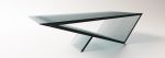Time/Space Portal Table in Green Glass | Coffee Table in Tables by Neal Aronowitz. Item made of glass works with minimalism & mid century modern style