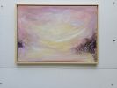 Ballad of the wind - Abstract warm sunset sky painting | Oil And Acrylic Painting in Paintings by Jennifer Baker Fine Art. Item made of canvas works with contemporary style