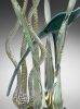 Waters Edge Dancing Heron - Silverado | Sculptures by Warner Whitfield Designs,  Glass art sculpture. Item composed of wood and glass in contemporary or coastal style