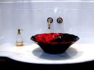 "Eagle Nebula" ~ Hand Blown Glass Vessel Sink | Water Fixtures by White Elk's Visions in Glass - Glass Artisan, Marty White Elk Holmes & COO, o Pierce