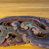 1920s Chinoiserie Carved Wood Fragment — Polychrome Architec | Sculptures by Loom&Drift. Item made of wood compatible with country & farmhouse and art deco style