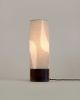 Modern Table Lamp | Lamps by La Loupe. Item composed of walnut and linen in mid century modern or modern style