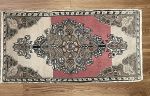 Hand-woven Turkish Rug Doormat| 1.7 x 3.2 | Small Rug in Rugs by Wool and Rug. Item composed of wool in boho or contemporary style